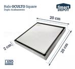 Ralo Oculto Invisível 20x20 Quadrado 2 Em 1 Inox Escovado Smart Depot Ralo Inteligente Banheiro