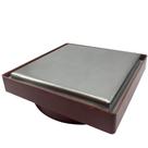 Ralo Oculto Sifonado 15x15 Tampa Inox - Marrom