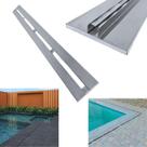Ralo Permanente Infinito Cola Piso Oculto Inox 10 x 100 Borda de Piscina Respingos