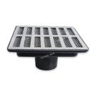 Ralo Pluvial 20x20 Alumínio com Tela Anti Insetos e Coletor Saída Baixa tubo 75mm - Ficone Decor