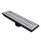 Ralo Pluvial modelo 15x50 INOX polido com Tela Anti Insetos e Caixa Coletora Tubo de 100mm - Ficone & Reis