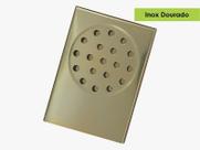 Ralo Pratic Inteligente Para Box De Banheiro Dourado 10x14cm Ralo Pratic Inteligente Para Box De Banheiro Dourado 10x14cm