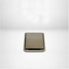 Ralo quadrado oculto invisível composto em fibra 20X20cm tampa em aço inox