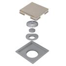 Ralo Quadrata Selmetal Base PVC 10x10 Tampa Inox