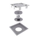 Ralo Quadrata Selmetal Base PVC 10x10 Tampa Oculta