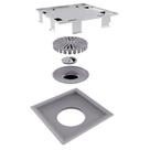 Ralo Quadrata Selmetal Base PVC 15X15 Tampa Oculta