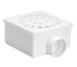 Ralo Seco Quadrado Com Grelha Branca 100x40mm - AMANCO