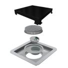Ralo Square Tampa Black Matte Linear Acessórios 15x15cm Ralo Square Tampa Black Matte Linear Acessórios 15x15cm