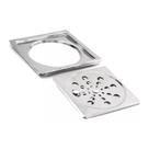 Ralo Tampa Aço Inox 10x10cm Abre/Fecha Área Externa Aberta CasaGrande Mundial
