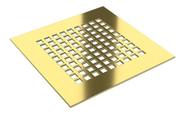 Ralo Tampa Grelha Inox 304 10x10 Cm Square Dourado