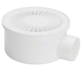 Ralo Terraço Cilindrico Com Grelha Radial Branco 100x40mm Am - AMANCO