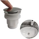 Ralo Válvula Click Metal Pia Lavatório Cuba 1. 1/4 Aço Inox Elimina Mau Cheiro