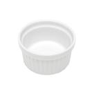 Ramequim Mini Bowl de Porcelana Molheira Clássico Canelado Branco Lyor 40ml