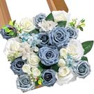 Ramo de Flores Artificiales Serwalin Azul Blanco para Boda