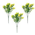 Ramo de limão artificial HomeSoGood com folhas verdes x3 (36 cm)