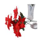 Ramo De Planta Artificial Vermelha De 50cm Para Decoração De Árvore De Natal, Para Casa E Jardim