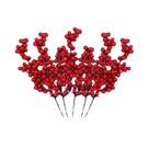 Ramos de Bagas Artificiais Vermelhas para Decoração de Natal - Festa e Árvore de Natal