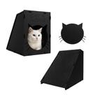 Rampa Arranhador para Gatos Divertida Anti Stress Parquinho Pet MDF Preto Toca Gato Casa Nicho Cama