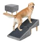 Rampa para Cães 3 em 1 Miemie's Corner com Armazenamento Cinza 100 kg