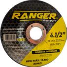 Ranger Disco Desbaste 4.1/2 X 7/8 - Kit C/10 Un Ranger Disco Desbaste 4.1/2 X 7/8 - Kit C/10 Un