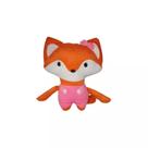 Raposa Bichinho de Pelúcia Raposinha Rosa Raposa Bichinho de Pelúcia Raposinha Rosa