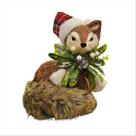 Raposa Com Gorro E Cachecol Enfeite Natalino Rústico Em Fibra Natural 20Cm Raposa Com Gorro E Cachecol Enfeite Natalino Rústico Em Fibra Natural 20Cm