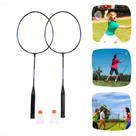Raquete Badminton 2 Raquetes 2 Petecas 1 Bolsa Kit Com 5 Peças Raquete Badminton 2 Raquetes 2 Petecas 1 Bolsa Kit Com 5 Peças