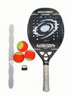 Raquete beach tennis gold carbon titanium 2026 felipe loch + protetor + overgrip + bolas