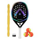 Raquete Beach Tennis Pump 18K Preta e Prata Alma Genius + KIT UPGRADE