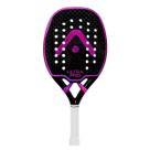 Raquete Beach Tennis Ultrapro 12K Preta e Rosa Alma Genius