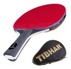 Raquete Clássica Tibhar 6 Estrelas Profissional Carbono Tenis De Mesa + Capa + 2 Bolas