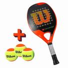 Raquete de Beach Tênis Wilson Matchpoint + Bola de Beach Tênis Wilson Tour Premier 3 Unidades