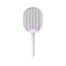 Raquete Elétrica Dobrável Recarregável USB Com Luz UV Para Matar Mosquitos E Insetos Voadores