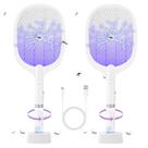 Raquete Elétrica Mata-Mosquitos Bug Parking 4000V Recarregável - Kit com 2