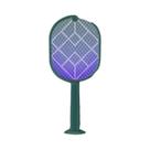 Raquete Elétrica Recarregável USB Para Mosquitos Com Ângulo Ajustável 2 Em 1, Mata Insetos E Moscas