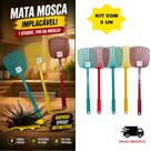 Raquete Mata Mosquito em Plástico Colorido Kits com 3, 5 ou 10 Unidades Cores Variadas