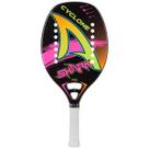 Raquete Shark Beach Tennis Cyclone 2 Preto Pink e Verde - Unissex Raquete Shark Beach Tennis Cyclone 2 Preto Pink e Verde - Unissex