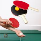 Raquete Tênis De Mesa Ping Pong Kit 2 Raquetes Anatômica Com Borracha 3 Bolinhas 1 Rede Para Mesa