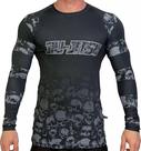 Rash Guard Masculina Compressão NoGi Jiu Jitsu Skull Manga Longa