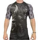 Rash Guard Masculina Compressão NoGi Samurai Black Manga Curta