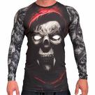 Rash Guard Masculina Compressão NoGi Skull Red Manga Longa