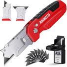 Raspador de facas utilitárias KAIWEETS 2 em 1, cortador de caixas dobráveis, vermelho