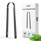 Raspador de língua Gunkii Luxury Black Metal para adultos e crianças