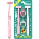 Raspador de Língua Mspan Kit com 2 Unidades com Estojo de Viagem Rosa e Branco Raspador de Língua Mspan Kit com 2 Unidades com Estojo de Viagem Rosa e Branco