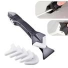 Raspador de Silicone e Rejunte Espátula 3 em 1 Acabamento Profissional