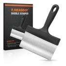 Raspador para Chapa AWEASROY Lâmina de Aço Inoxidável 21,5 cm Raspador para Chapa AWEASROY Lâmina de Aço Inoxidável 21,5 cm