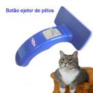 Rasqueadeira Gatos c Botão Tira Pelo Escova Massageador Pet