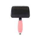 Rasqueadeira Para Cachorro Pinos Regulares MBS Pop Cabo de Gel Rosa G