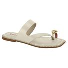 Rasteira Beira Rio Casual - Feminino - Branco off - 36