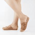 Rasteira Chinelo Couro Fivela